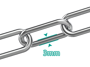 3mm dog chain