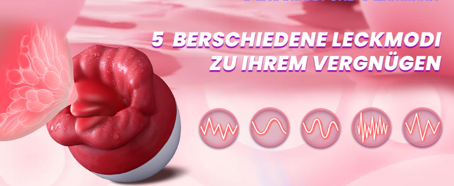 Vibration für Frauen Zunge Lecken mit 3 Vibrationsmodi