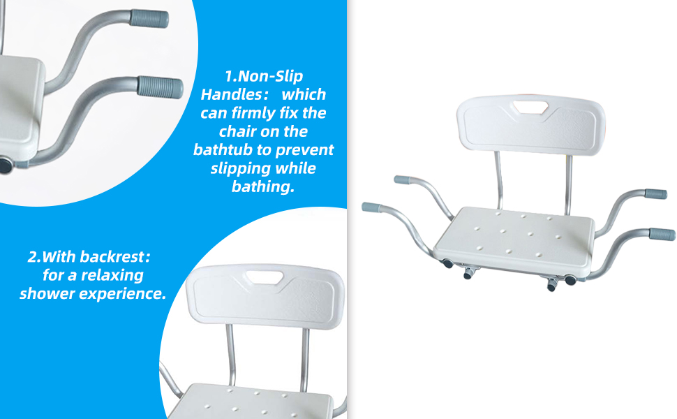 Bath Bench Seat, Heavy Duty Shower Seat Aluminum Shower