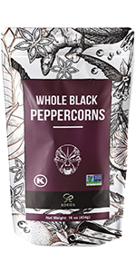 black black peppercorns