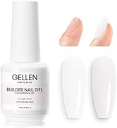 GELLEN Nail Builder Gel, 7-in-1 Milky White Gel Polish Base for Nail Thickening Strengthener Rhin...
