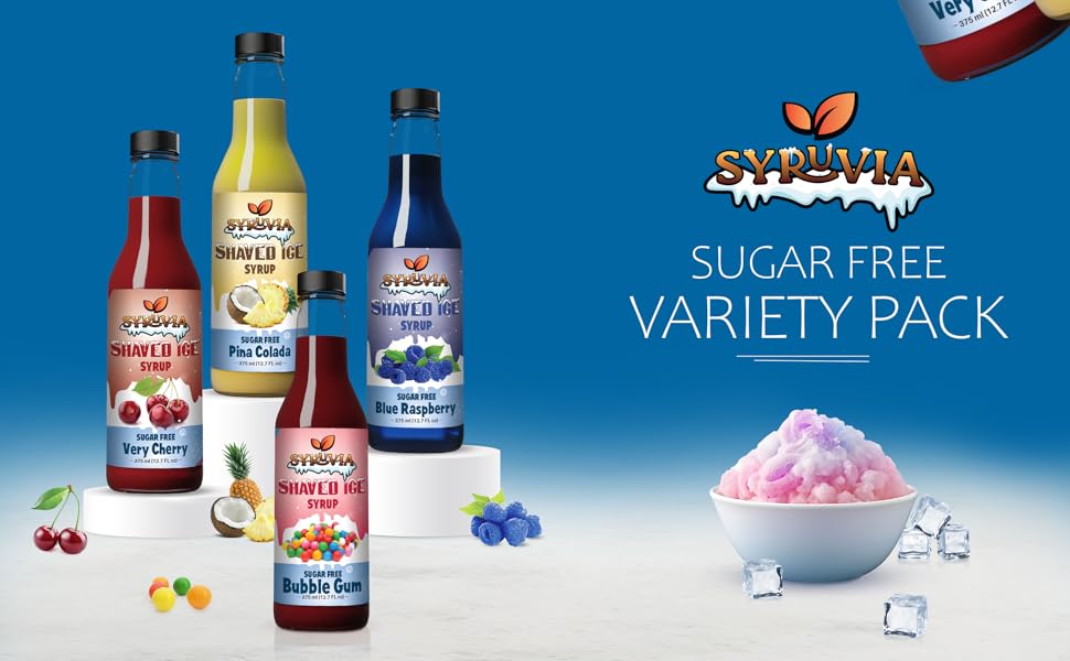 Syruvia SugarFree Snow Cone Syrup 12.7oz 0 Calorie Pina