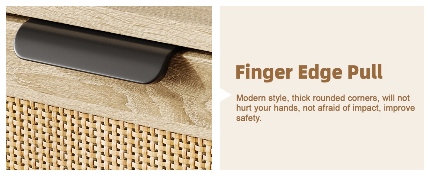 ELETHEBIA Rattan TV Stand for TVs up to 75'', Media Console