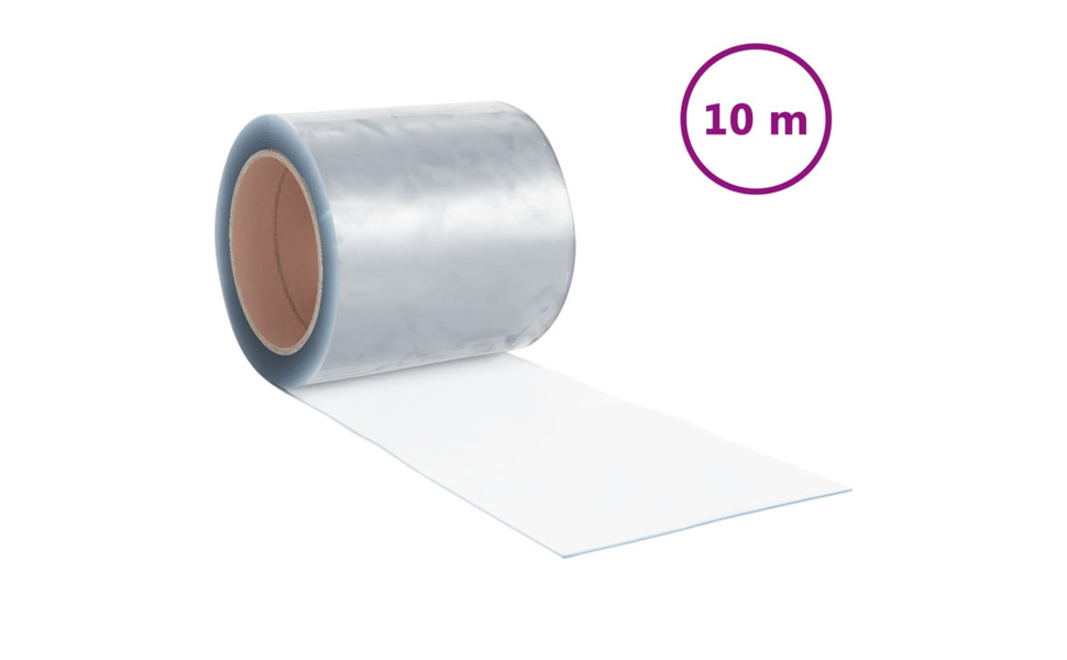 vidaXL Door Curtain, Transparent Strip Curtain, Can Be Cut to Size