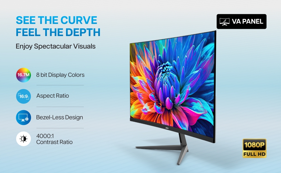 Geonix 32 inch Black curved monitor