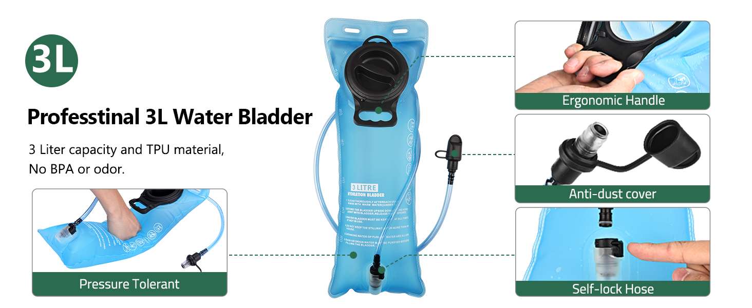 water backpack with hydration bladder