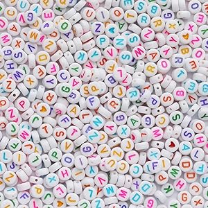 white plate colorful letter