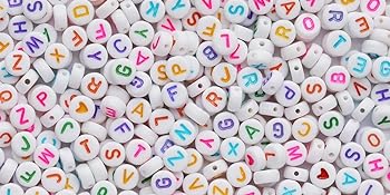 white plate colorful letter