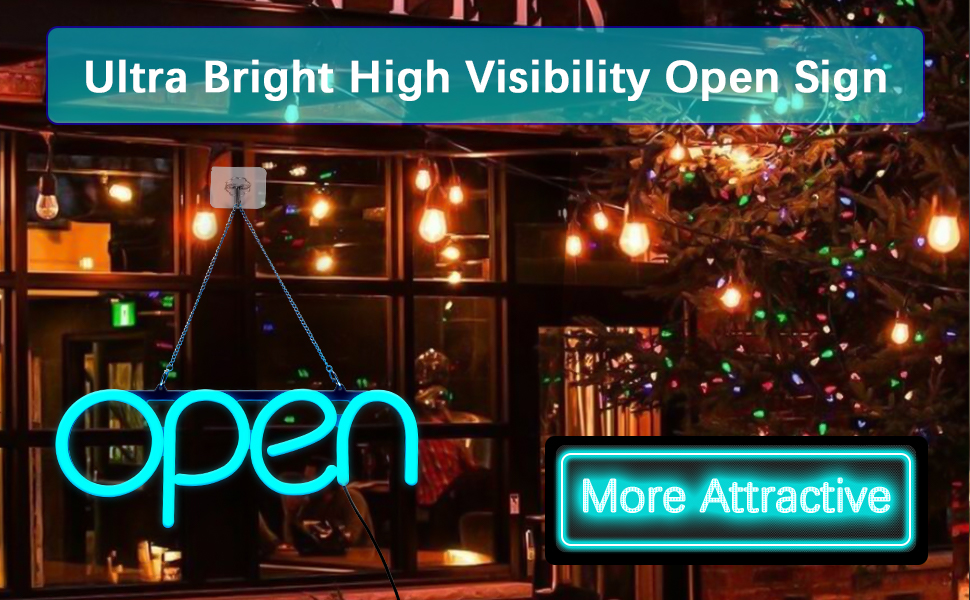 Amazon.com : Led Open Signs for Business, 16 x 6 inch Open Sign, Neon ...