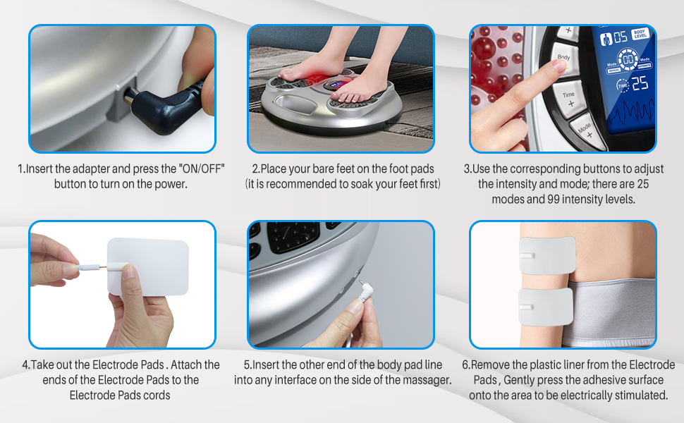 Auxoliev Foot Circulation Stimulator, Electric Foot