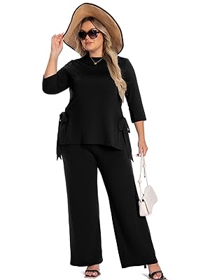 Amazon.com: Huasemy Plus Size 2 Piece Outfits for Women