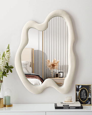 28"x 36" Irregular Wall Mirror, Wood Fra... 12 3f7af3d6 d13c 4462 9963 c0e4e7b439ff. CR0,0,362,453 PT0 SX362 V1