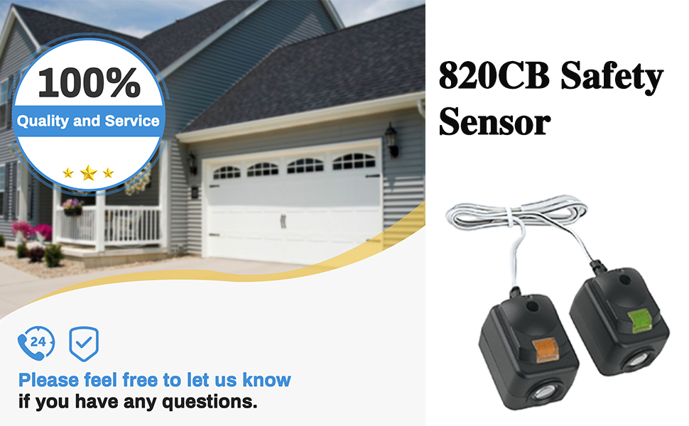 820CB Safety Sensor Kit with Brackets, Replacement for Chamberlain