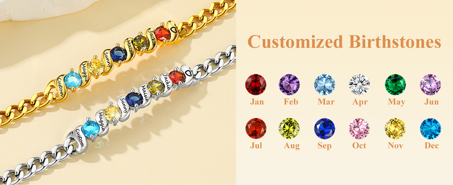 birthstone bracelet for women