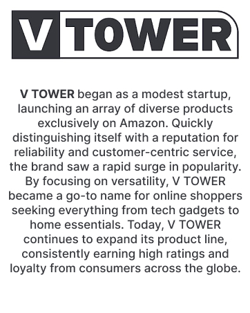 V TOWER began as a modest startup, launching an array of diverse products exclusively on Amazon