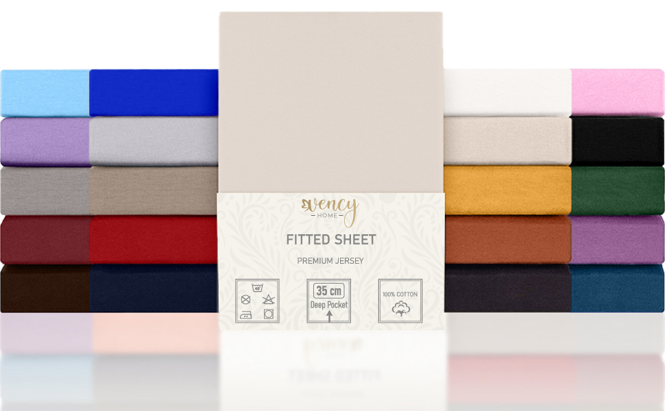 Jersey Fitted Sheet beige Top