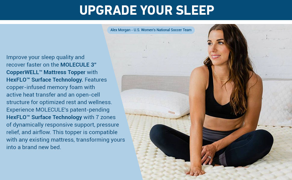 MOLECULE 3" CopperWELL Cooling Gel Infused Memory Foam