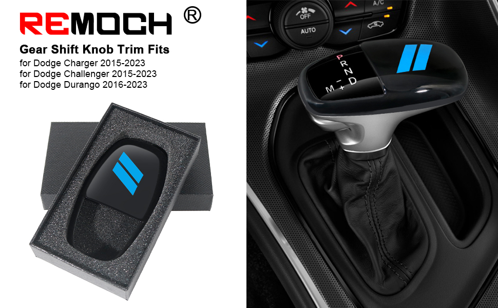REMOCH Gear Shift Knob Head Cover Trim for Dodge Charger Challenger 20152021 2022