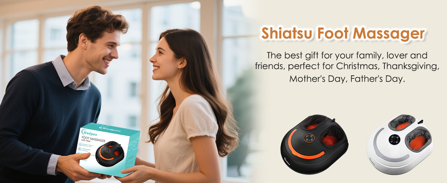 Wedpun Foot Massager with Heat Shiatsu Foot Massager with Remote Electric Feet Massage Machine