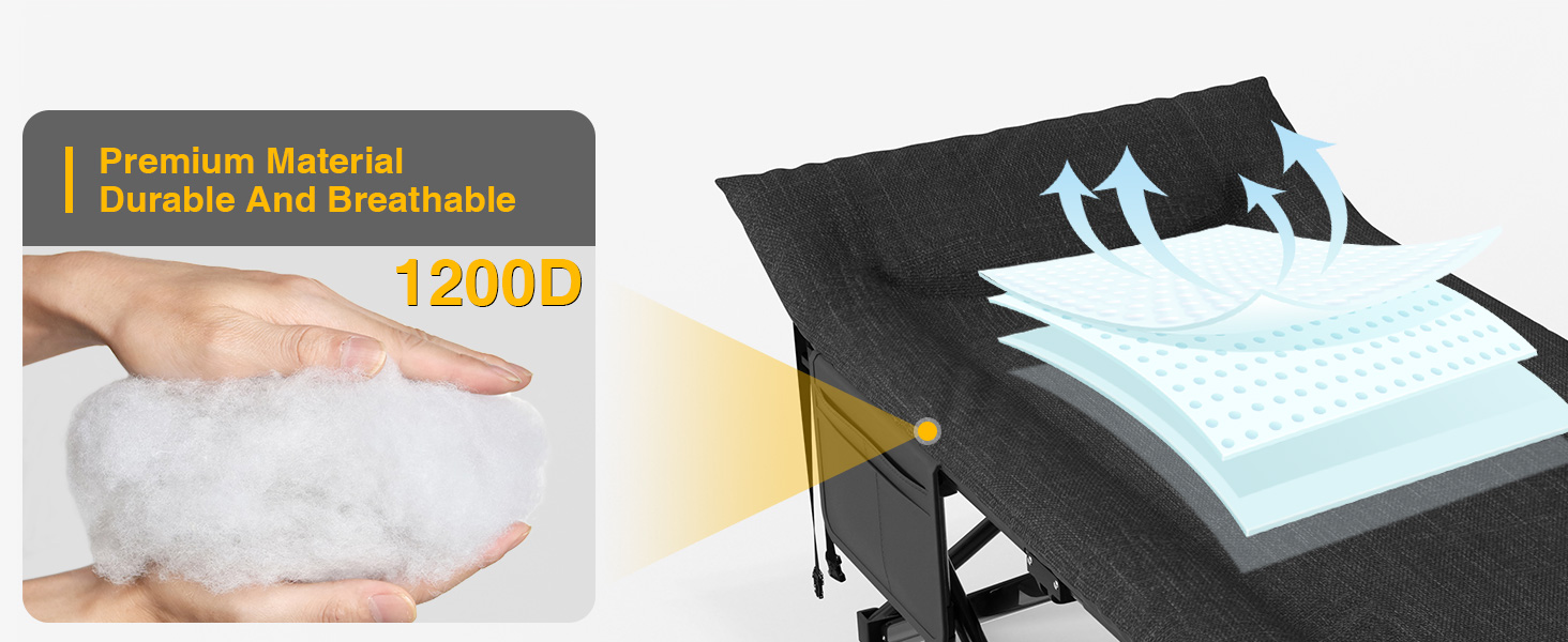 Suteck Heated Camping Cot, Folding Camping Cot Bed for