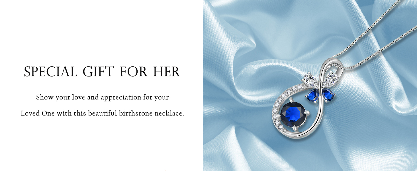 September birthstone necklace
