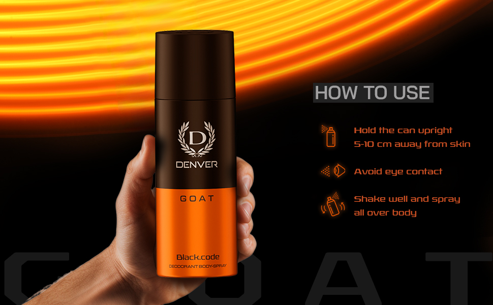 DENVER G O A T Black.code Deodorant Spray - For Men (150 ml)
