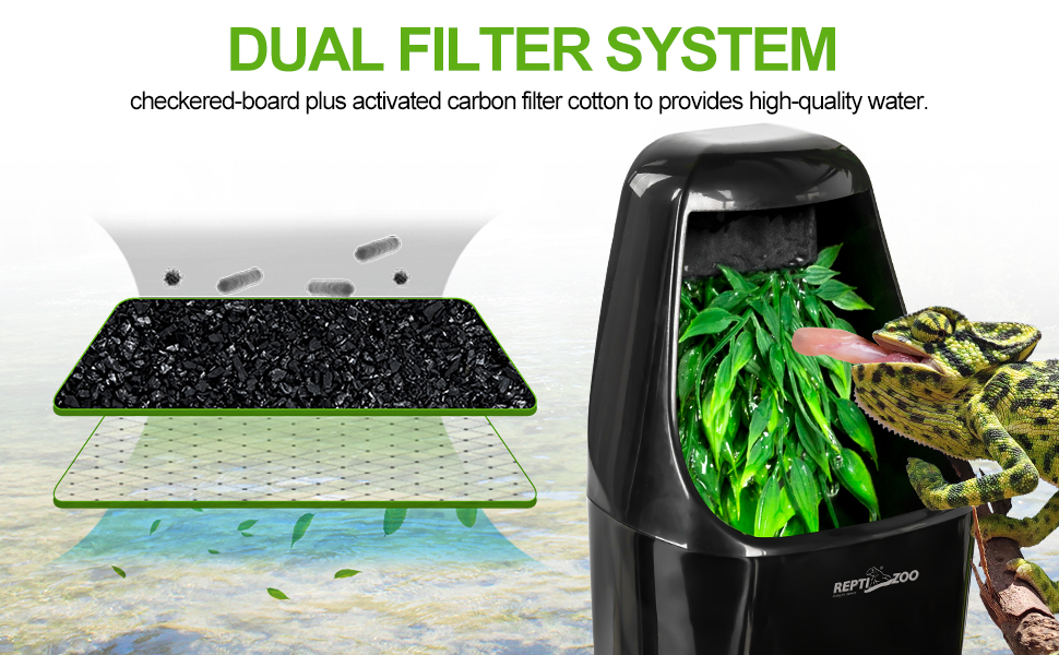 REPTIZOO Reptile Waterfall Automatic Reptile Drinking