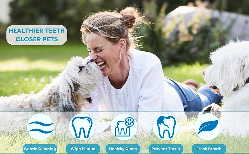 Pet Dental Finger Wipes for Dogs