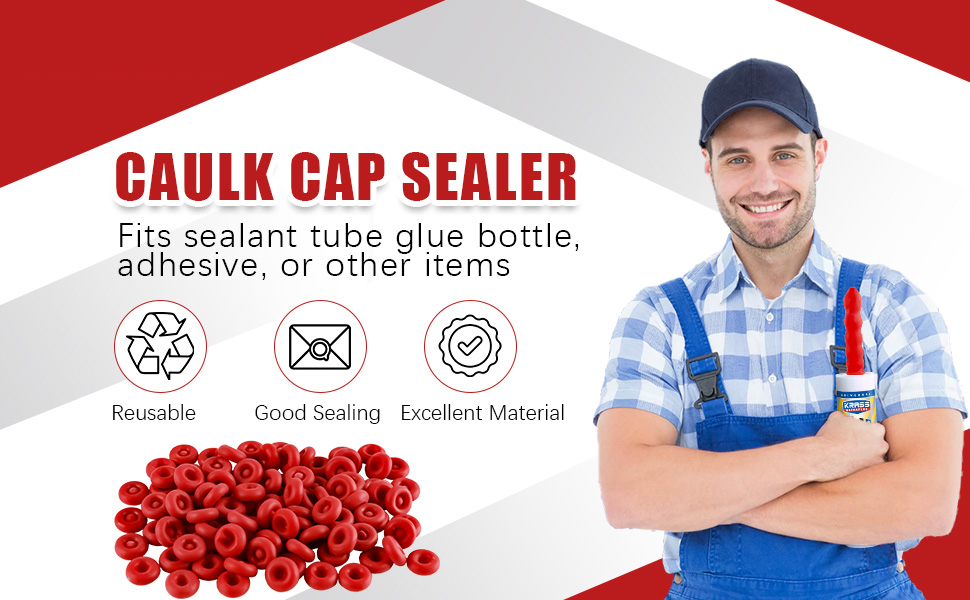 100pcs Caulk Saving Cap, Caulk Cap Sealer, Caulk Cap Saver for Sealing