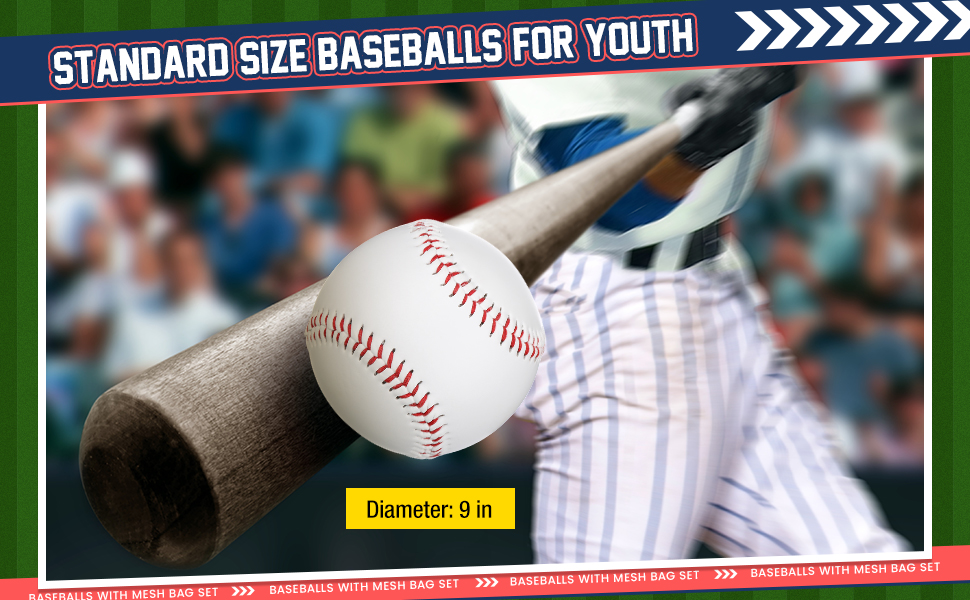 36 Pieces Baseball Bulk Standard Size Practice Baseballs