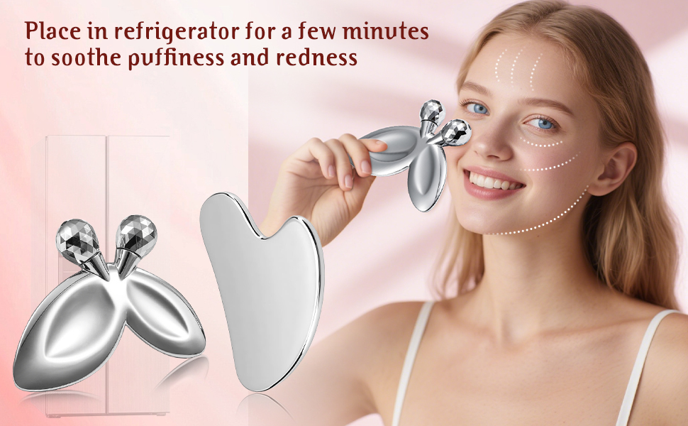 Gua Sha Facial Tools and Face Roller Set