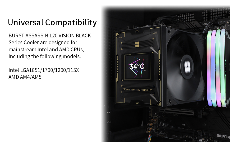 PC用ファン・クーラー BURST ASSASSIN 120 VISION BLACK Amazon.com: Thermalright Burst Assassin 120 Vision Black CPU