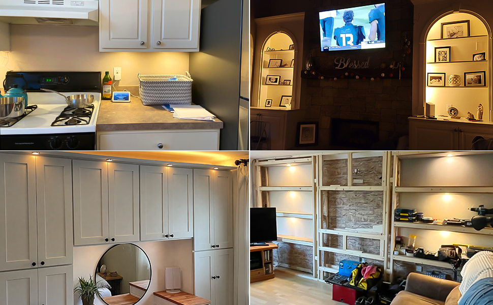 under cabinet led puck lights linkable counter lights fixture dimmable cupboard lights with remote