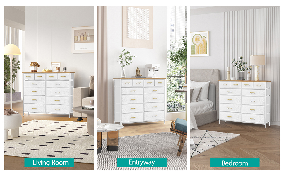 Amazon.com: VASICAR White Dresser for Bedroom with 12 Deep