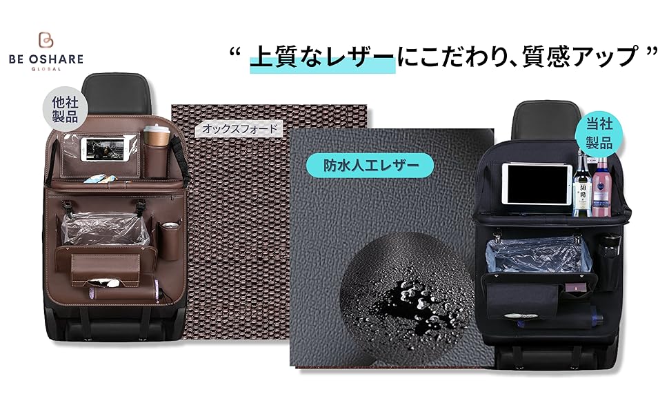 Amazon | Be Oshare（ビーオシェア）車用シートバックポケット