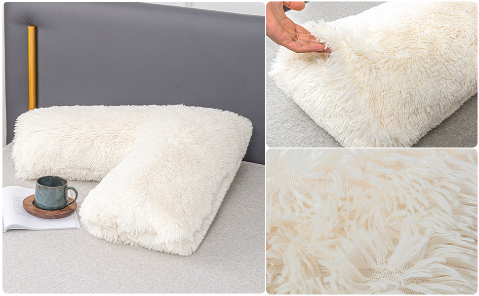 LSC Orthopedic V Pillow Soft & Fluffy Sherpa Teddy HUG & SNUG Fleece