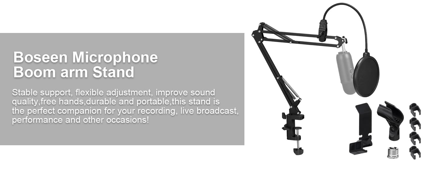 microphone boom arm stand