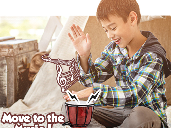 8 Inch Mini Wooden Toy Drum