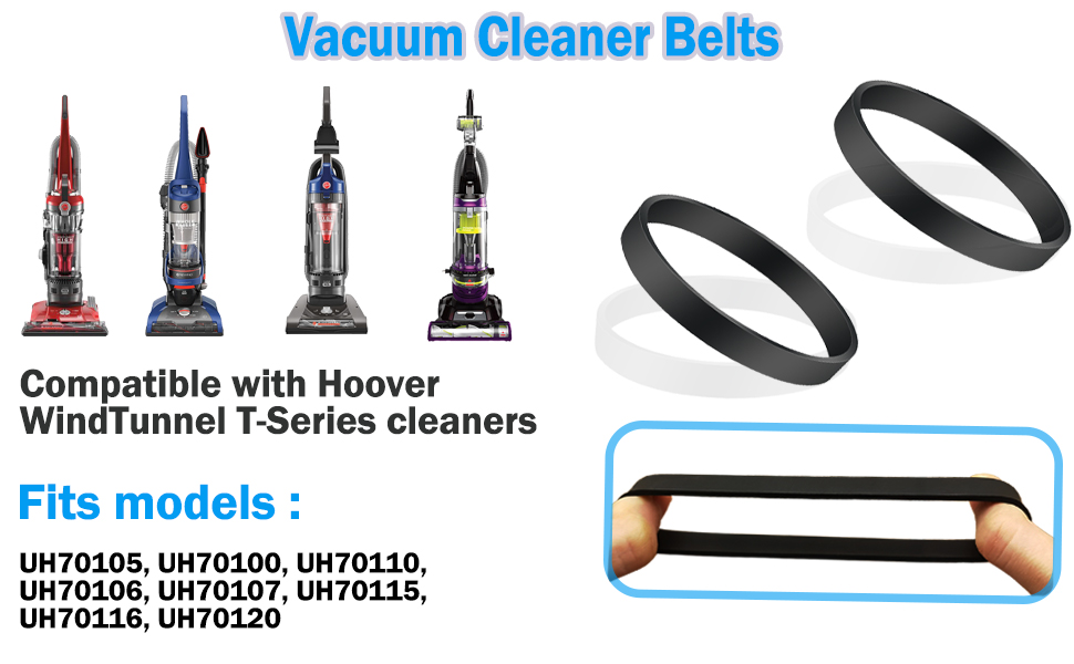 4 Pack Vacuum Belts Replacement for Hoover 562932001 Vacuum