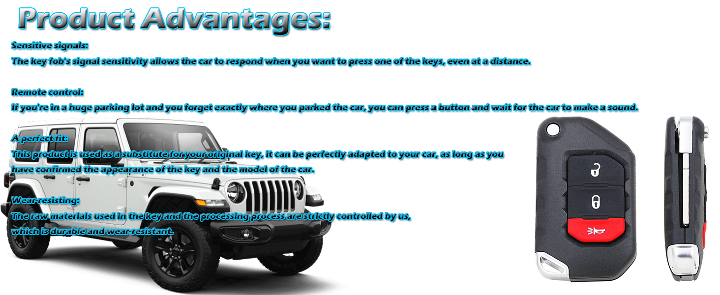 Alliskeys Keyless Entry Remote Key Fob, Smart Proximity