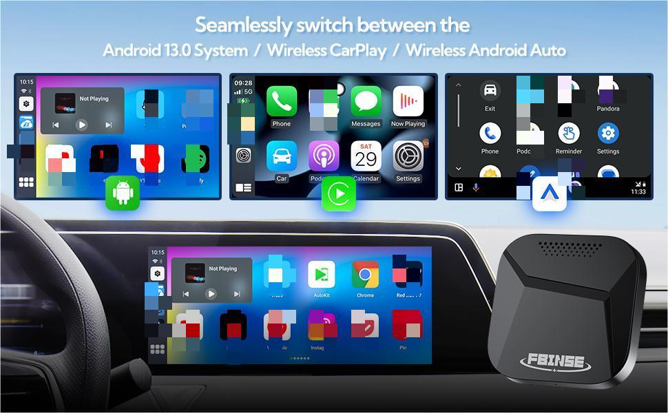 Say goodbye to cords and hello to wireless freedom with Carplay and Android Auto, offering you seamless streaming of your favorite media and hands-free control of your in-car entertainment.