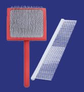 Chris Christensen Groomer's Bundle - Big G Slicker Dog Brush Large, 000 Buttercomb