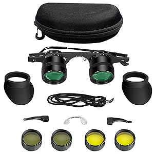 双眼鏡　最大3.1km先まで見えます Amazon | EdisonBrain メガネ型 望遠 双眼鏡 10倍 オペラグラス