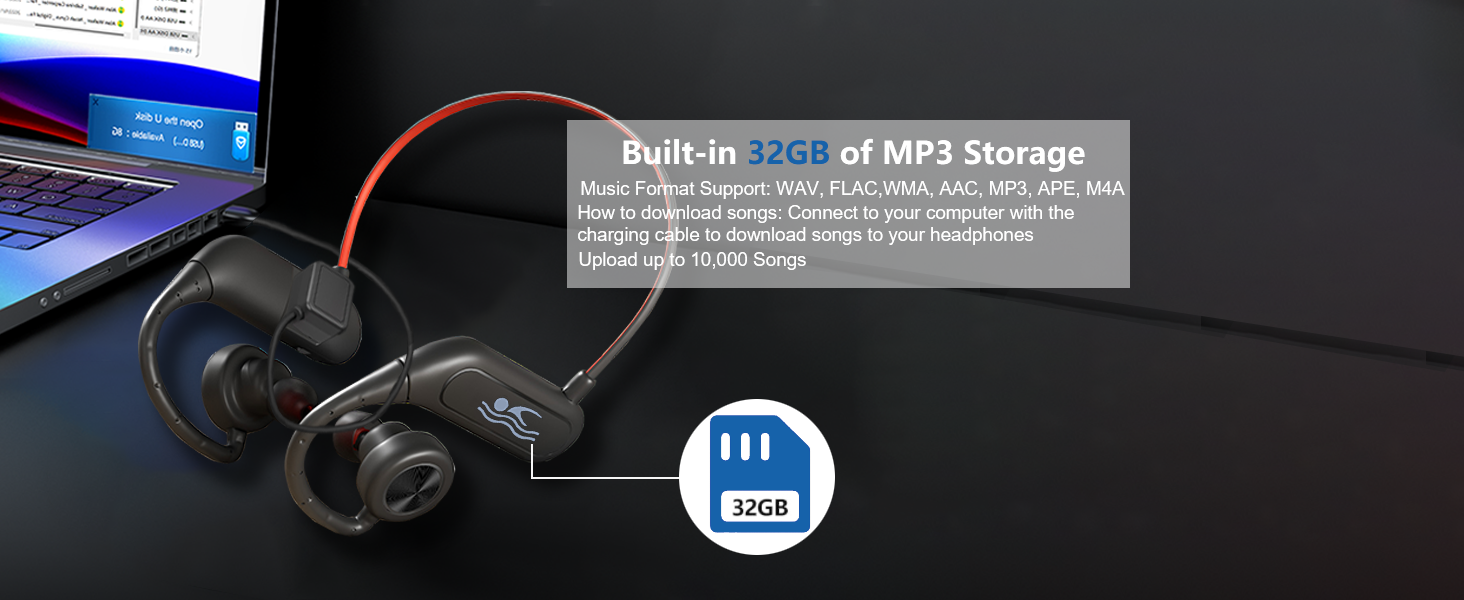 32GB Swimming MP3 Player 
