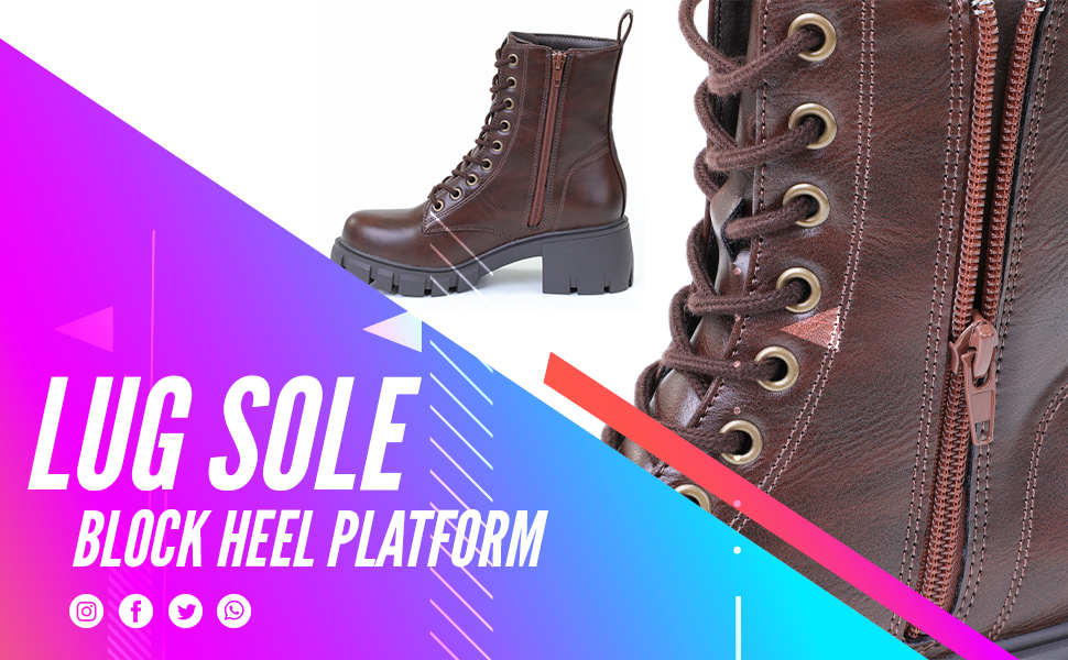 MILOCACA New Women'S Lace Up High Top Platform Black Boots With Thick Sole, Side Zipper, Shoes 3