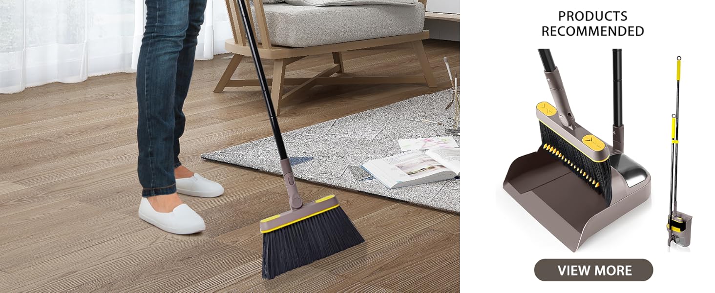 brown yellow broom set