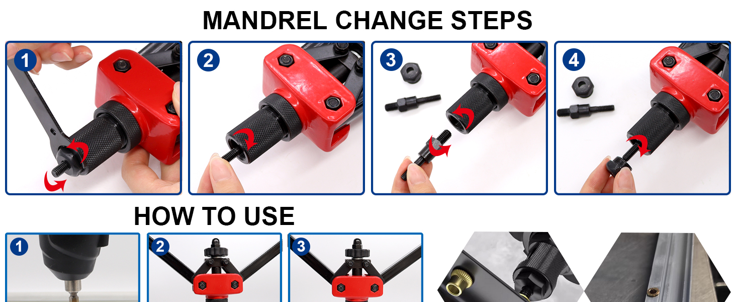 MANDREL CHANGE STEPS