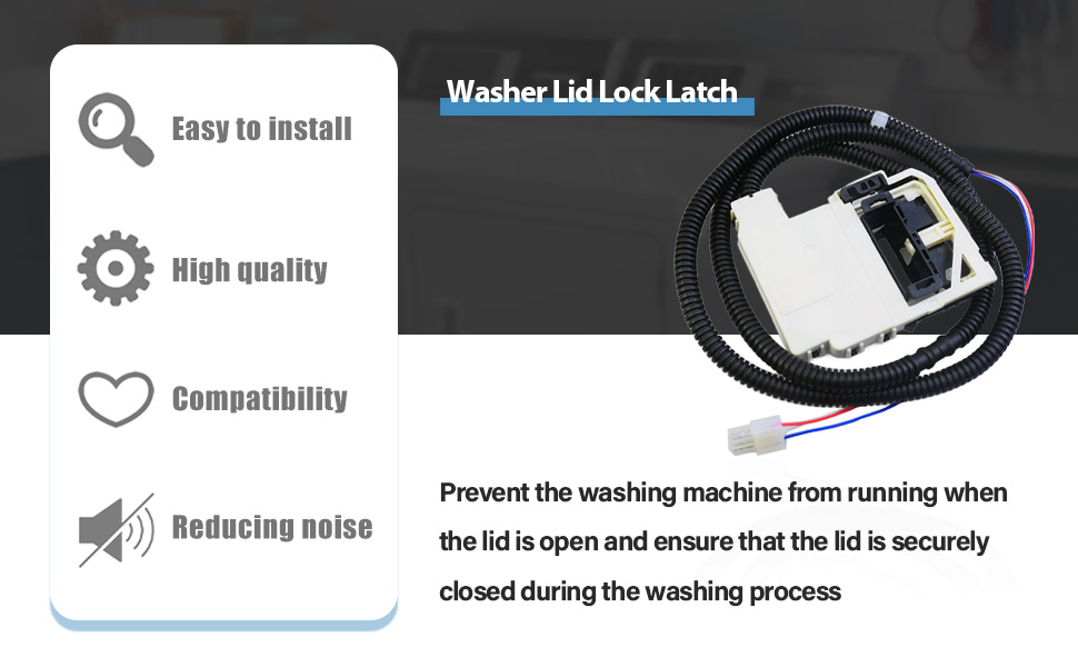 W11368616 Washer Lid Lock Latch Fit for Whirlpool