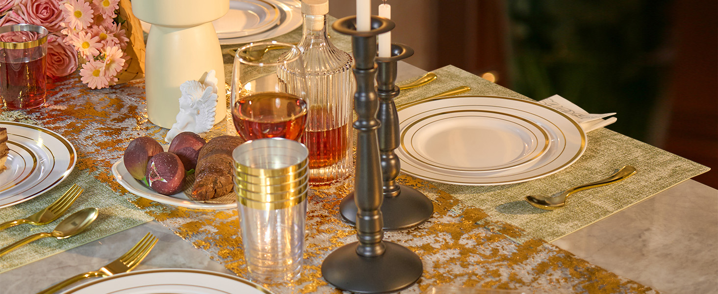Gold Dinnerware Set