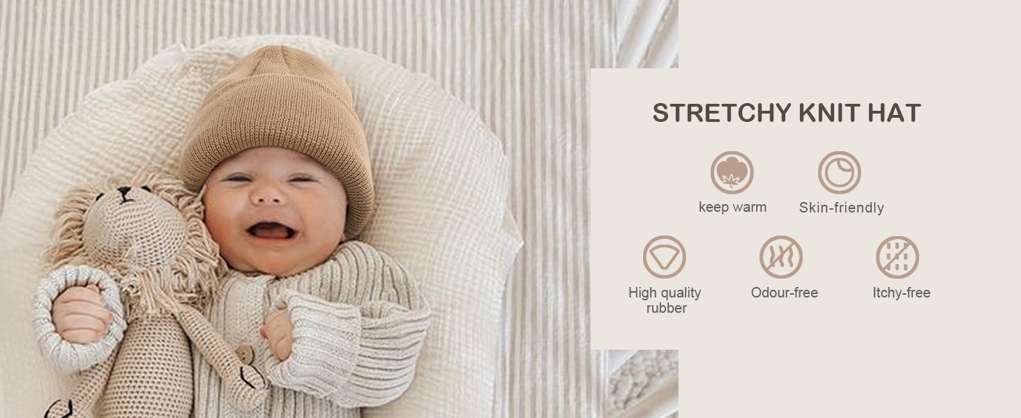 Baby Beanies Toddler Kids Winter Hats Soft Knit Hat for Baby Boys Girls Warm Cap Beanies
